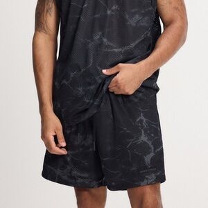 Savage fenty mesh shorts BLACK CAVIAR VINTAGE FEELS PRINT